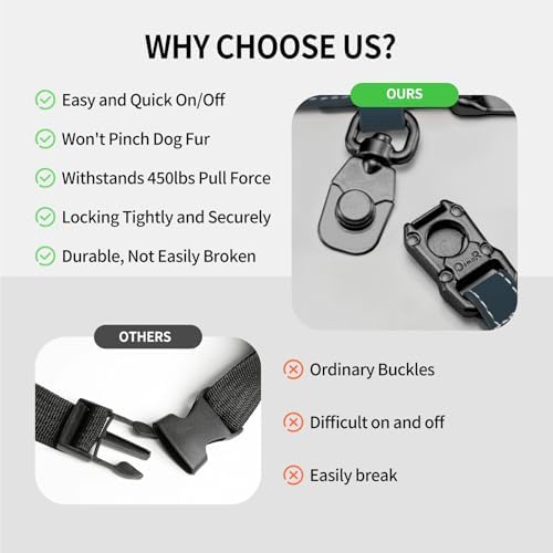 Magnetic Dog Collar and Leash Set with Quick Release Buckle, Easy On & Off Faux Leather Puppy Collar with 4FT Leash for Small, Medium Dog