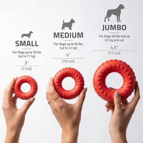 Playology Dual Layer Ring Dog Toy for Aggressive Chewers, Beef Scent