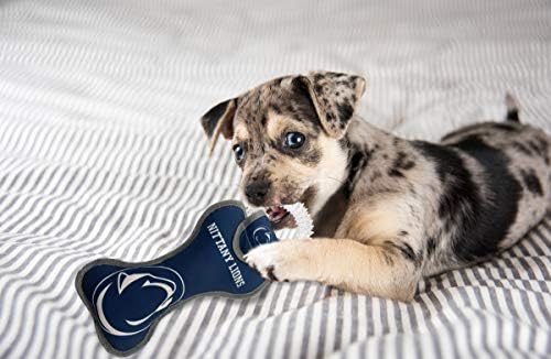 Pets First NCAA Penn State Nittany Lions Dental Dog TUG Toy with Squeaker. Tough PET Toy for Healthy Fun, Teething & Cleaning Pets Teeth & Gum