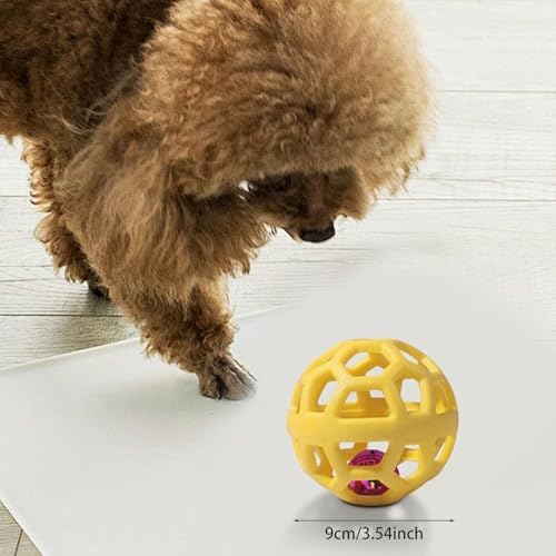 2PCS pet Bell Ball Toy,Suitable for Dogs, Cats, and Other Animals. Safe and Durable, bite-Resistant Design, Interactive Toy, Promotes Activity, an Essential Daily Plaything for Pets.