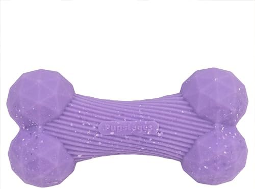 Flex-Force Bone Dog Toy for Fetch & Chew, Unpredictable Bounce, Floats in Water, Vanilla-Roast Scent for Sensory Play, Tough Chewers, Medium & Large Breeds (25-100+ lbs), 6.5"