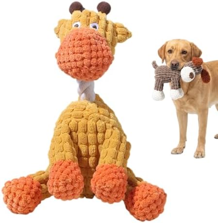 Indestructible Dog Toys for Aggressive Chewers, Squeaky Plush Chew Toy