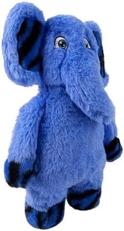 KONG Jungle Jamz Plush Dog Toys – Squeaky, Crinkly, and Rattling Durable Toys for Dogs – Safari Animal Collection (Elephant)