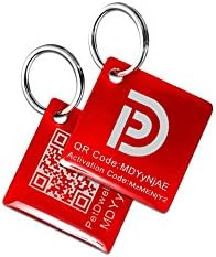 Pet Dwelling Aluminum QR Pet ID Tag – Smart Dog & Cat Tags with Free Personalized Online Profile, Instant Scan Alerts & AI-Powered Insights (Square Red)