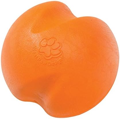 WEST PAW Zogoflex Jive Ball Dog Chew Toy – Bouncing Toys for Dogs, Fetch, Catch, Chewing, Play – Floatable, Recyclable Balls – Latex-Free, Non-Toxic, Dishwasher Safe Dog Toy, Large 3.25", Tangerine