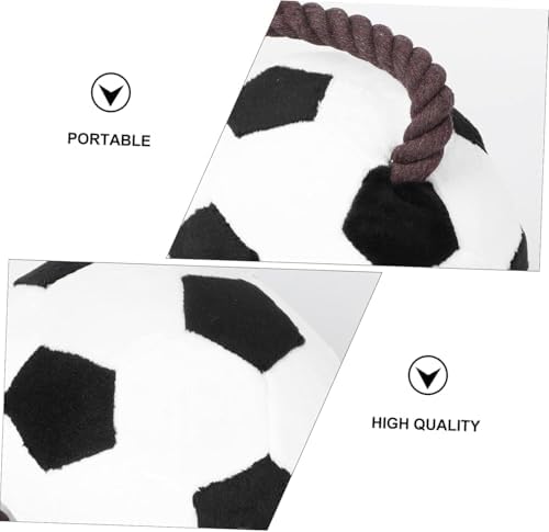 Interactive Dog Soccer Ball with Straps Rope Toy, Dogs Toys to Keep Them Busy, Dogs Birthday Gift, Mental Stimulation, Tug of War Dog Ball Toy Small to Medium Birthday Gift