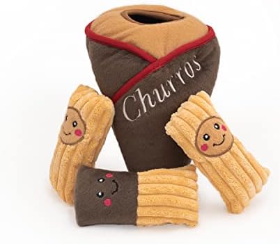 ZippyPaws Burrow Interactive Dog & Puppy Toys for Boredom - Churro Cone