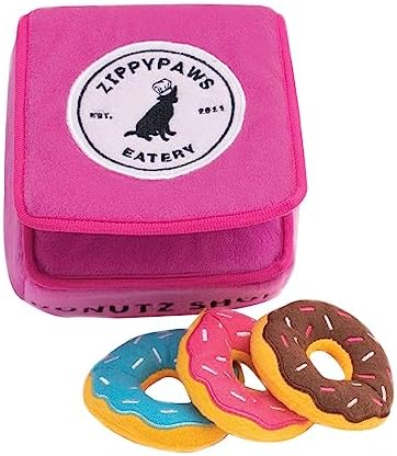 ZippyPaws Burrow Interactive Dog & Puppy Toys for Boredom - Donutz Box