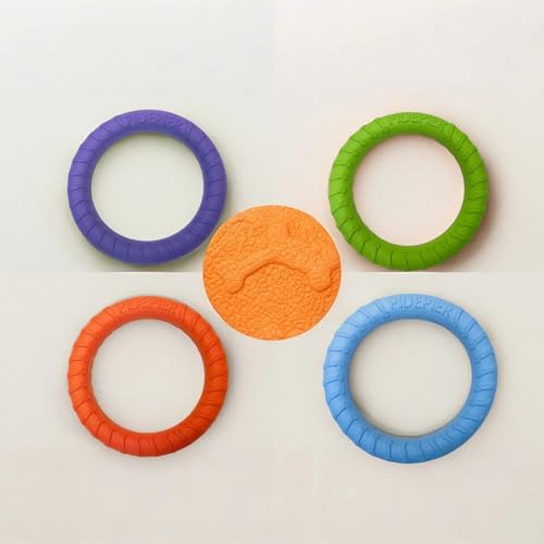 Dog Tug Toy, Dog Pull Ring Toy, Lightweight EVA Fitness Ring - Interactive Floating Fetch Toy for Dogs - Durable Soft Training Ring for Puppy & Active Dogs - Professional All-Terrain Pet Toy (Blue)