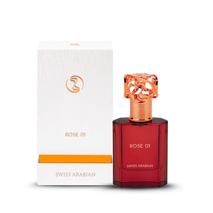 Swiss Arabian Rose 01 - Luxury Products From Dubai - Long Lasting, Addictive Personal EDP Spray Fragrance - Seductive Signature Aroma - 1.7 Oz