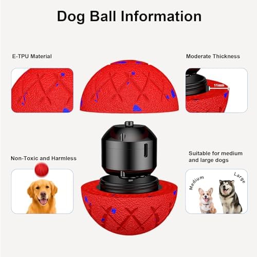 Moving Dog Toy, Interactive, Bouncing and Rotating, Silent Foam Material, IP54 Waterproof Rating, Smart Active Rolling, Stimulation Toys for Medium and to Keep Them Busy (Pink)