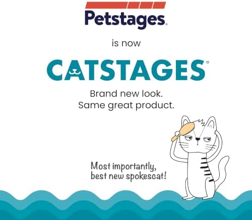 Catstages Scratch & Groom 3-in-1 Cat Scratcher, Brush, and Lounger, 18"
