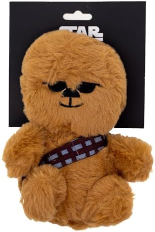 Buckle-Down Star Wars Squeaky Plush Dog Toy for Large, Medium & Small Dogs, Chibi Chewbacca Sitting Pose, 4.5" x 6"