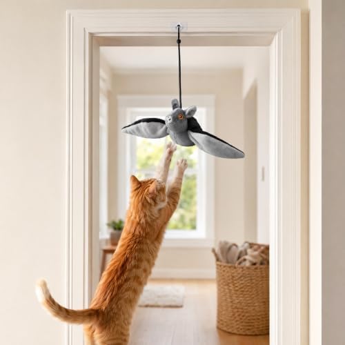 Flying Bat Toy for Dogs & Cats, Flapping Wings Cute Bat, USB Rechargeable