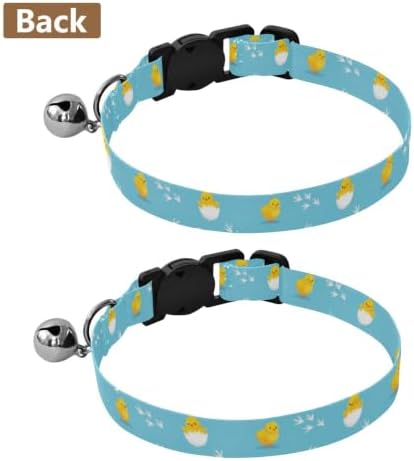 Cute Yellow Chicks Light Blue Dog Collar 2 Pack Lightweight Small Dog Collar Adjustable 10.6 to 17.1 Inches