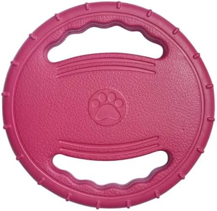 Dog Soft Flying Discs Interactive Training Toy (Magenta)