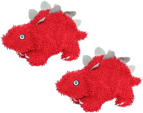 MIGHTY® 2 Pack Microfiber Medium Stegosaurus Dog Toys