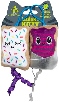 Quirky Kitty Flingin Purr Tarts Catnip Filled Interactive Cat Toys, 2 Pack