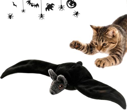 Flying Bat Cat Toy, Halloween Interactive Wild Paws Flying Bat Pet Toy