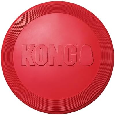 KONG Flyer, Natural Rubber Flying Disc Fetch Toy, for Medium/Large Dogs