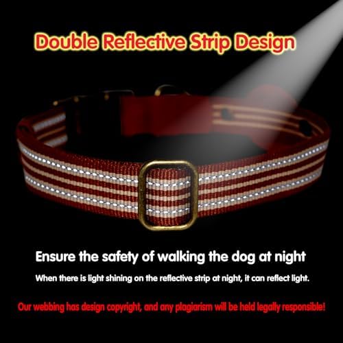 Airtag Dog Collar, Adjustable Caramel Collar w Airtag Holder for Small Dog