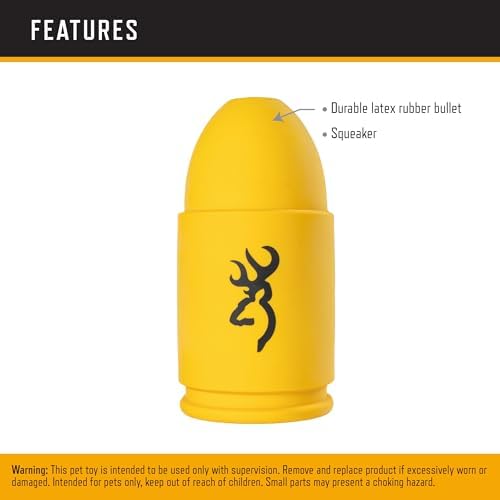 Browning Bullet Dog Toy Gold