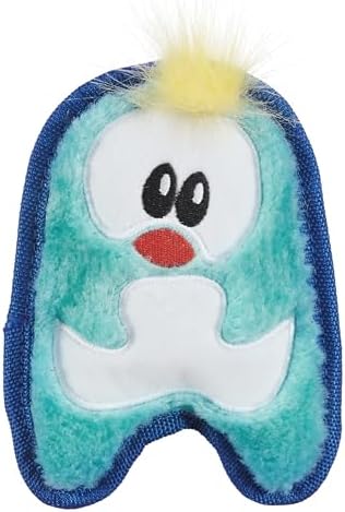 Outward Hound Durablez Minis – Squeaky Plush Dog Toy, No Stuffing for Less Mess, Interactive & Tough, Jumbo Squeaker, Puppies & Small Dogs, Penguin, 6.3"
