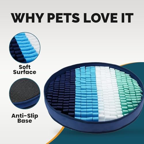 PET ARENA Adjustable Dog Snuffle Mat Interactive Feeding Toy - Multicolor