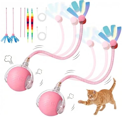 Interactive Cat Toy Ball, Automatic Cat Toys for Indoor Cats with 3 Modes