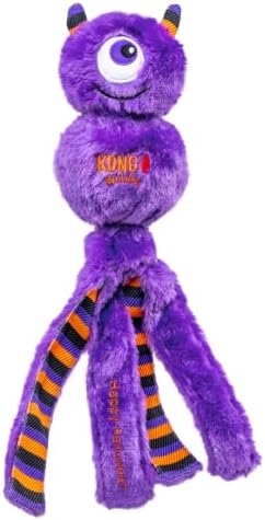 KONG Halloween Wubba Monster/Pumpkin Large 2 Pack – Durable Interactive Tug & Toss Dog Toy