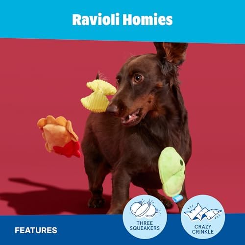 BarkBox Ravioli Homies Dog Toy - Toy for Extra Small to Small Dogs