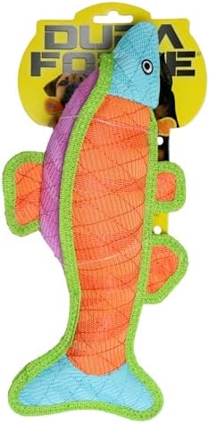 Tuffy® - DuraForce® : 2 Pack Fish Dog Toy: Ultra Durable Plush Toy with Multiple Layers & Reinforced Seams, Washable and Floats, DuraForce® Construction