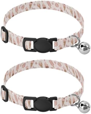 Ice Cream Cones Pet Collars 2 Pack Cat Neck Collar Adjustable Length 10.6" to 17.1"