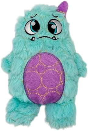 Bite Force - Durable & Strong Dog Toy Light Blue Monster with Squeaker, Kevlar-Reinforced for Aggressive Chewers.