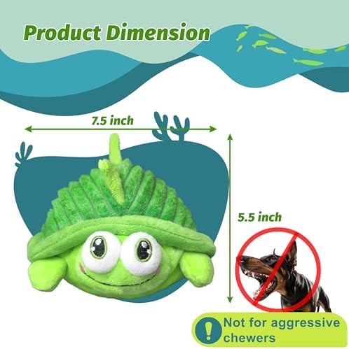 GUKCO Interactive Moving Dog Toys to Keep Dogs Engaged (Turtle) | Plush Toy with Bouncing Ball, Music & Recording | Rechargeable Self-Play Toy for Small, Medium & Large Dogs