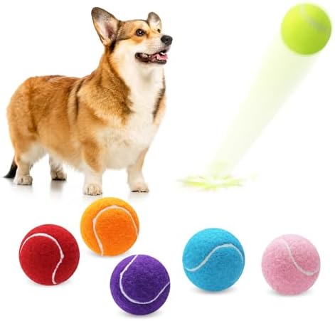 Magicorange Small Tennis Balls, 6 Pack 2 inch Tennis Balls for Dogs