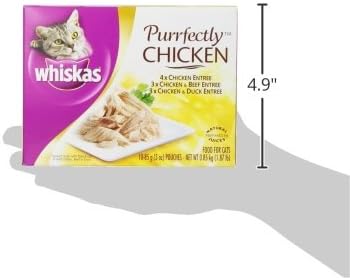Whiskas Purrfectly Chicken Variety Pack Wet Cat Food 3 Ounces,40 Count (Pack of 2)