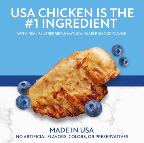 Member Mark Chicken & Waffle Bites Chicken Recipe Dog Treats, Made with Real Blueberries & Natural Maple Smoke Flavor 48 oz with Bone Waste Bag Dispenser