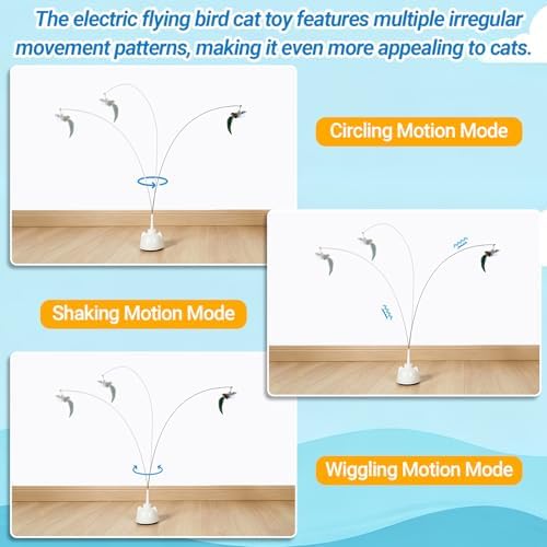 Interactive Cat Toys for Indoor Cats Toy Wand 360°Automatic Moving Cat Toys