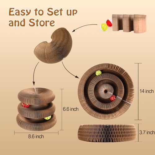 Double-Layer Cat Track Ball Toy, Cat Ball Adventure The Ultimate Interactive Mental Physical Exercise for Indoor Cats Toy