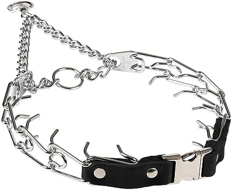 Herm Sprenger 3mm Prong Collar for Dogs Training - Quick Release Buckle & Swivel Ring for Easy Use - Made of Durable Steel Chrome Plated in Germany for Large Dogs (3mm Prongs, 20-26" Neck)