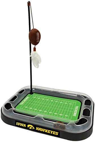 Pets First CAT Scratcher & Plush Football Toy with Catnip, Feather & Jingle Bell Interactive Ball - 5-in-1 Kitty Toy