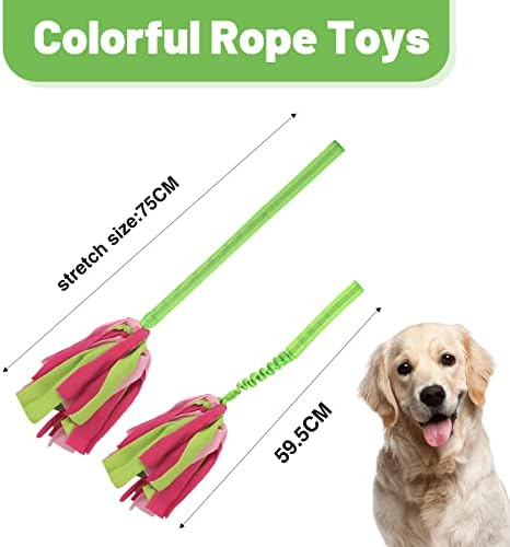 wodoca Interactive Dog Toys, Dog Rope Toys for Aggressive Chewers -Tough Rope Tug of War Dog Toys, Dog Tug Toy for Boredom for Small Medium Puppy Interacting Games (Green)