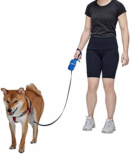 Blueberry Style Blue Dog Waste Bag Dispenser, Dog Poop Bag Holder Leash Attachment, Includes 1 Roll of Free Poop Bags