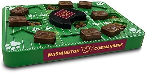 Pets First NFL Washington Commanders Puzzle Toy, Puzzle Treat Dog Toy, Interactive Dog Treat Toy, Dog Puzzle