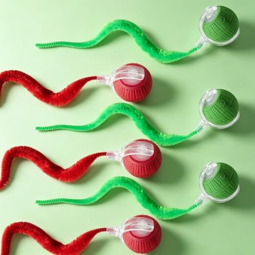 Interactive Cat Toys for Indoor Cats, Fast Rolling on Carpet Flash and Motion Activated Cat Balls for Bored Indoor Cats