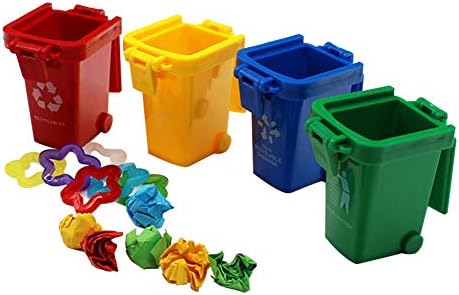 QBLEEV Conure Learning Toys, Color Sorting Bin Teaching Tool Box Bird Toys