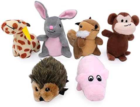 ZippyPaws Burrow Replacement Miniz Enrichment Squeaky Toys - Mixed 6 Pack