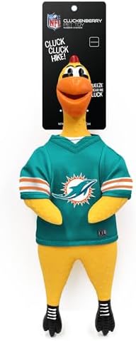 Littlearth NFL Team Rubber Chicken Pet Toy - Officially Licensed Teams