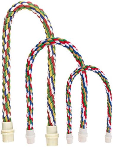 JW Pet Comfy Perch For Birds Flexible Multi-color Rope, Large - 21" Length